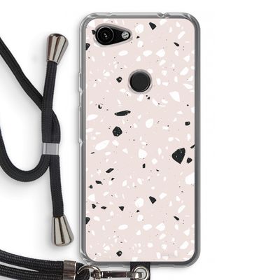 Terrazzo N°20: Pixel 3a Transparant Hoesje met koord