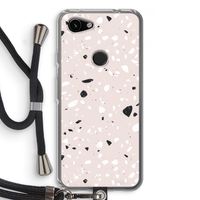 Terrazzo N°20: Pixel 3a Transparant Hoesje met koord
