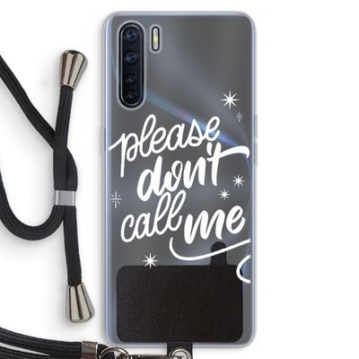 Don't call: Oppo A91 Transparant Hoesje met koord