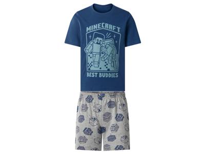 Kinder pyjama (Donkerblauw/grijs, 134/140)