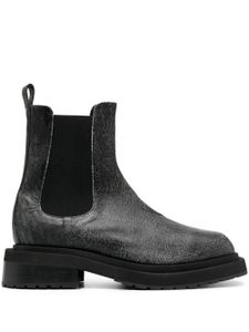 Eckhaus Latta bottines en cuir Mike à effet craquelé - Noir