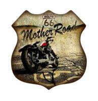 Route 66 Mother Road Zwaar Metalen Bord 38 x 38 cm