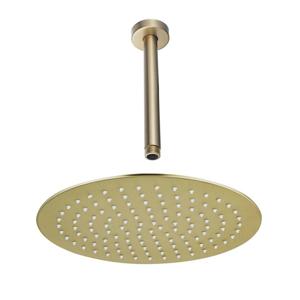 Fortifura Calvi Hoofddouche - 30cm - rond - plafondarm 20cm - Geborsteld Messing PVD (Goud) SW1139122/SW720557