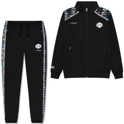 Touzani Damascus Alpine Trainingspak Full-Zip Kids Zwart Wit
