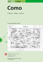 Wandelkaart - Topografische kaart 297 Como - Tessin | Swisstopo - thumbnail