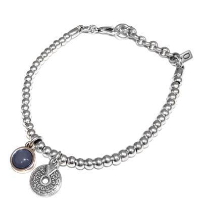 Qoss Armband Zoey Disc Jeansblauw