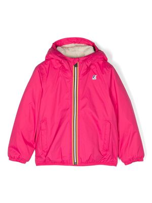 K Way Kids veste zippée à patch logo - Rose