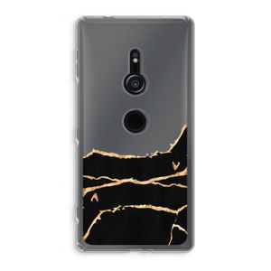 Gouden marmer: Sony Xperia XZ2 Transparant Hoesje