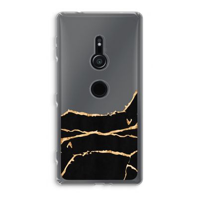 Gouden marmer: Sony Xperia XZ2 Transparant Hoesje