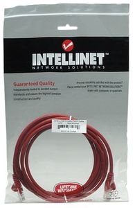 Intellinet 320603 RJ45 Netwerkkabel, patchkabel CAT 5e U/UTP 15.00 m Rood 1 stuk(s)