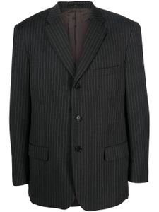 Valentino Garavani Pre-Owned blazer rayé à revers crantés (années 2000) - Gris