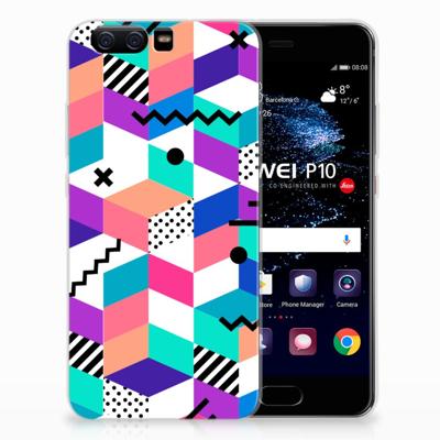 Huawei P10 | TPU Hoesje | Blokken Kleurrijk