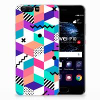 Huawei P10 | TPU Hoesje | Blokken Kleurrijk