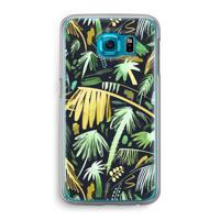 Tropical Palms Dark: Samsung Galaxy S6 Transparant Hoesje - thumbnail