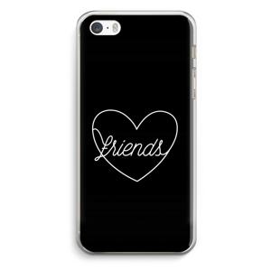 Friends heart black: iPhone 5 / 5S / SE Transparant Hoesje