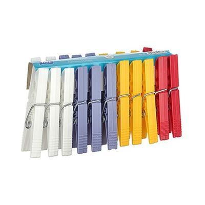 Concorde wasknijpers - 48x stuks - kleurenmix - kunststof - 7,5 cm