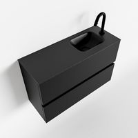 Toiletmeubel Mondiaz Ada | 80 cm | Meubelkleur Urban | Lex wastafel Urban Rechts | 1 kraangat