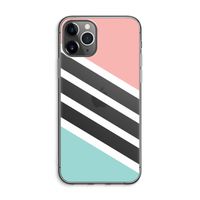 Strepen pastel: iPhone 11 Pro Max Transparant Hoesje