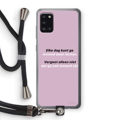 gij zijt ook iemand: Samsung Galaxy A31 Transparant Hoesje met koord