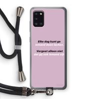 gij zijt ook iemand: Samsung Galaxy A31 Transparant Hoesje met koord