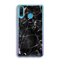 Zwart Marmer 2: Huawei P30 Lite Transparant Hoesje