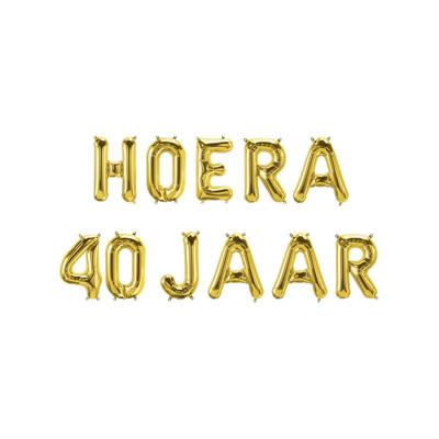 Folie ballon slinger - Hoera 40 jaar