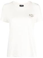 A.P.C. t-shirt en coton à logo brodé - Tons neutres