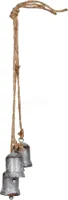 Kerstbel Zink 6cm 3st