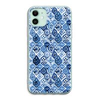 Blauw motief: iPhone 11 Transparant Hoesje