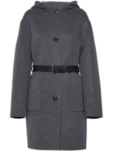 Prada manteau à simple boutonnage - Gris