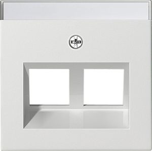 GIRA inzetplaat computeraansluitng 2xRJ45 30GR zuiver wit glanzend 264003