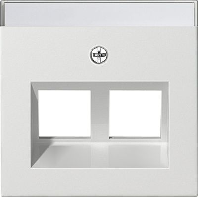 GIRA inzetplaat computeraansluitng 2xRJ45 30GR zuiver wit glanzend 264003
