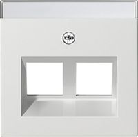 GIRA inzetplaat computeraansluitng 2xRJ45 30GR zuiver wit glanzend 264003