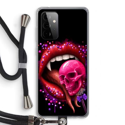 Dodelijk zoet: Samsung Galaxy A72 5G Transparant Hoesje met koord