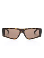 Dolce & Gabbana Eyewear lunettes de soleil DG Crossed à monture rectangulaire - Marron