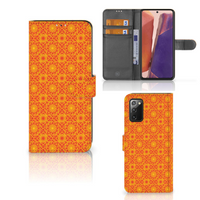 Samsung Galaxy Note 20 Telefoon Hoesje Batik Oranje