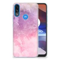 Smartphone hoesje Motorola Moto E7/E7i Power Pink Purple Paint
