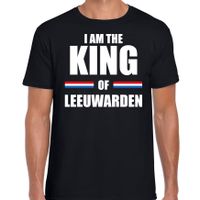 I am the King of Leeuwarden Koningsdag t-shirt zwart voor heren - thumbnail