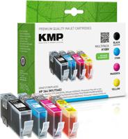 KMP Inktcartridge vervangt HP 364, N9J73AE, CB316EE, CB318EE, CB319EE, CB320EE Compatibel Combipack Zwart, Cyaan, Magenta, Geel H108V 1712,8005