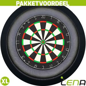 Lena Professional Dartbord + Lena Dartbord Verlichting Deluxe XL Zwart