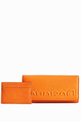 Portemonnee met flap en logo - ORANGE - U