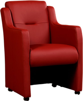 Rode leren landelijke eetkamerfauteuil Mass - Toledo Leer Red (rood leer)