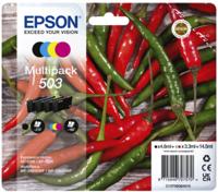Epson 503 inktcartridge 4 stuk(s) Origineel Normaal rendement Zwart, Cyaan, Magenta, Geel