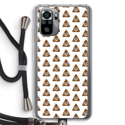 Poop emoji: Xiaomi Redmi Note 10S Transparant Hoesje met koord