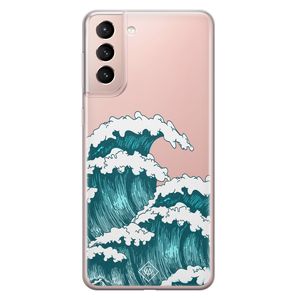 Samsung Galaxy S21 transparant hoesje - Wave