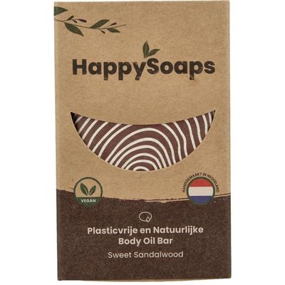 Happysoaps Body oil bar sweet sandelwood (70 gr)