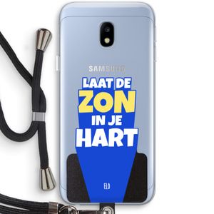 Laat de zon in je hart: Samsung Galaxy J3 (2017) Transparant Hoesje met koord