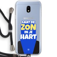 Laat de zon in je hart: Samsung Galaxy J3 (2017) Transparant Hoesje met koord