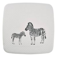 RIDDER Douchemat Zebra 54x54 cm wit en zwart - thumbnail