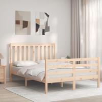 Bedframe met hoofdbord massief hout